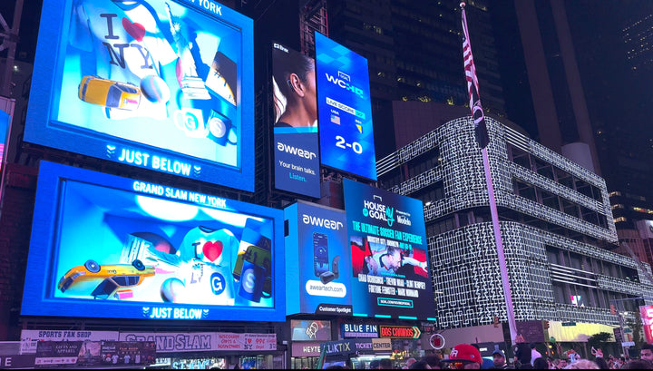 AWEAR Featured in Times Square